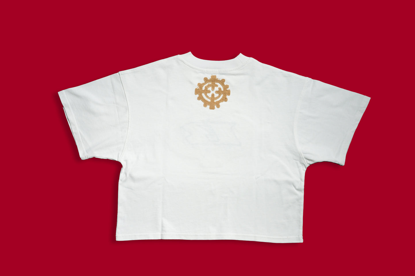 BLOCK RUNNER TEE - WHITE x BROWN