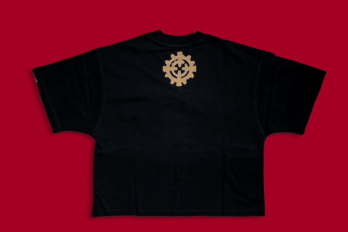 BLOCK RUNNER TEE - BLACK x BROWN